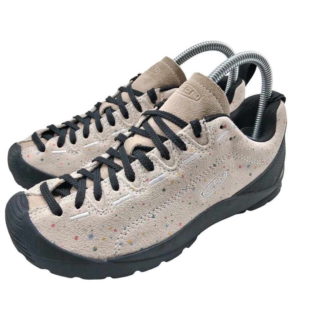 Keen Shoes Womens Size 7 Beige Suede Speckled Trail Hiking Sneakers Outdoor